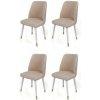 Súprava jedálenských stoličiek Hugo Cream and White, 4 sj