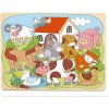 Dětské dřevěné puzzle, Domácí zvířátka