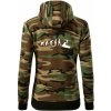 Evolúcia kajak - Mikina dámska trendy zipper s kapucňou - XL ( Hnedý maskáč )