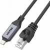 Unitek USB-C - RJ-45 USB kabel 5 m černo-stříbrný (C18148AGY01-5M)