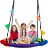 Funfit Záhradná hojdačka s oceľovým rámom 100 cm - rainbow Funfit