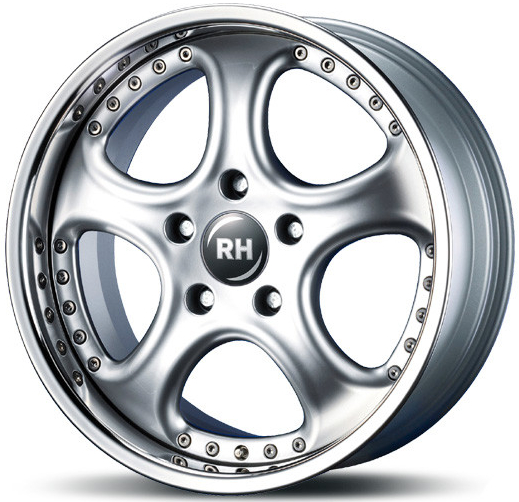 RH RIMS RAL Cup 10x18 5x130 ET54 silver with stainless lip