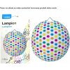 Lampión 25cm guľatý bodka 1ks