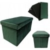 Skladacia taburetka s úložným priestorom PERFECT duo - tmavozelená