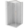 Mexen Rox, Duo posuvný sprchový kút 75 x 75 cm, 8mm číre sklo, oceľový profil, 8C2D-075-075-97-00