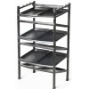 Botník 6 poschodí Black 52 x 34 x 91 cm