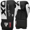 Boxerské rukavice RDX F4 Hook & Loop - čierna/biela