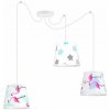 Light Home Detské závesné svietidlo Cone Spider, 3x textilné tienidlo so vzorom (výber zo 7 farieb), w