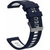 Silikónový remienok Ricardo 22mm (pro Garmin Venu, Forerunner 255, Vívoactive 4 aj.), modrobílý V1, Quick Release
