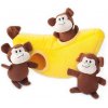 Zippy Paws - Zippy Burrow - Opica v banáne - čuchacia hračka pre psov - 25 x 13 x 10 cm
