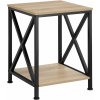 tectake 404359 odkladací stolík carlton 40,5x40,5x52,5cm - industrial svetlé drevo, dub sonoma