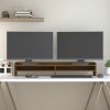 vidaXL Stojan na monitor medovo-hnedý 100x24x16 cm masívna borovica
