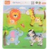 Viga drevené puzzle - Divoké zvieratá