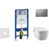 GEBERIT - Duofix Modul na závesné WC s tlačidlom Sigma01, matný chróm + Tece One - sprchovacia toaleta a doska, Rimless, SoftClose 111.300.00.5 NT3