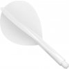 Letky s násadkou Condor Plain Teardrop, biele Dĺžka násadky: 21 mm