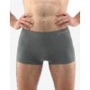 GINA Pánske boxerky ECO Bamboo s kratšou nohavičkou | 53005P - šedá biela, L/XL