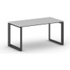 Kancelársky stôl PRIMO INSPIRE, 160x80 cm, čierna podnož, sivá