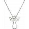 Strieborný náhrdelník anjel sa Swarovski kryštálom 32080.1 Krystal