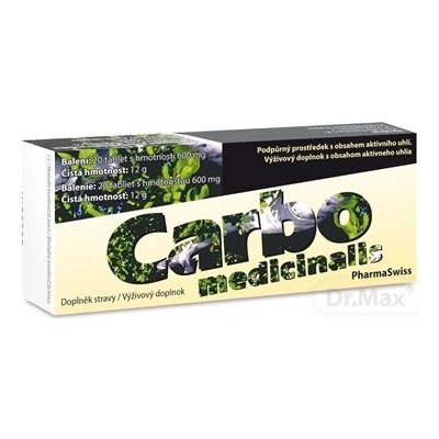 PharmaSwiss Carbo medicinalis 20 tabliet