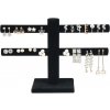 Krížový stojan na šperky čierny, výška 17cm