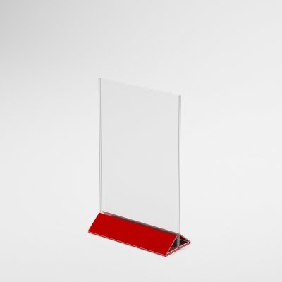 Najcenovky.sk Plexisklový stojan na nápojový lístok A5, farebný červená farba