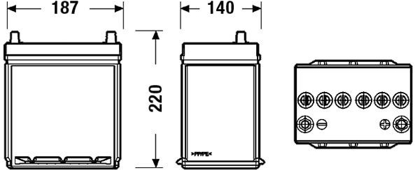 Exide Excell 12V 35Ah 240A EB356A