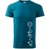 Hory bicykel úsmev - Klasické pánske tričko vyššej gramáže - 4XL ( Petrolejová )