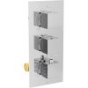 Mexen Cube termostatická vaňovo-sprchová batéria 3-výstupová, chróm - 77503-00