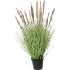 Umelá tráva v kvetináči 80 cm hnedá