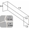 KV Řezáč Futbalová sieť 7,5x2,5x1,5x1,5/12/3mm bielo-modrá