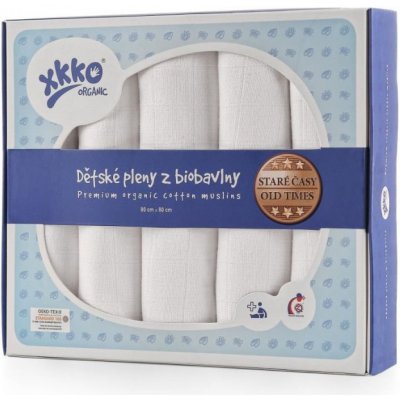 KIKKO/XKKO Bavlnené plienky 80 x 80 Organic Old times biele od 2,7 € -  Heureka.sk