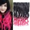 Girlshow Clip in pás - kučery - ombre - odtieň Black T Pink