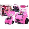 LEAN TOYS Pojazdná dielňa auto – ružová