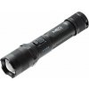 Dobíjacia baterka, 1xLED, 1x2200 mAh, hliník, čierna, IPX4, funkcia zoom 99-035