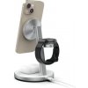 Mobile Origin Qi2 PowerStand 3 in 1 with GAN adaptér 35 W White/Silver PWSTQ2-31-WHT