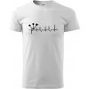 EKG šípky - Klasické pánske tričko vyššej gramáže - 3XL ( Biela )