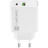 Univerzálna nabíjačka Natec RIBERA 20W 1X USB-A + 1X USB-C, biela NUC-2061