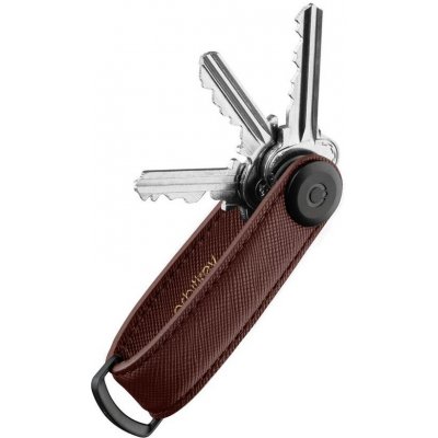 Kľúčenka Orbitkey kožená 2.0 Saffiano Dark Cherry