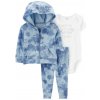 Carter's Set 3dielny mikina tepláky body kr. rukáv Blue Ocean chlapec LBB