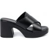 SEASTAR Black mules on a post čierna 38 SEASTAR 0000296828128