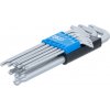 BGS 818 | Sada zahnutých kľúčov | T-profil (pre Torx) s guľovou hlavou | T10 - T50 | 9-dielna