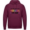 AWDis Hoodie Mikina - Nápis - Let's get one thing Straight - Purpurovočervená - S - Pánske