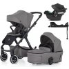 PETITEMARS PETITE&MARS Kočík kombinovaný ICON 2v1 Dove Grey LITE AIR + CYBEX Aton B2 i-Size + základňa