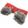 New Baby Rukávník 2v1 s kožušinkou red