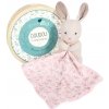 Doudou et Compagnie Paris plyšový králiček s růžovou dečkou z BIO bavlny 15 cm