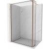 MEXEN/S - Kioto Sprchová zástena WALK-IN 120 x 40, čierny vzor, meď kartáčovaná 800-120-212-65-70-040