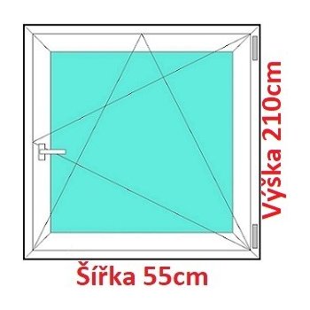 Soft Plastové okno 55x210 cm, otváravé a sklopné