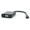 Gembird adaptér USB-C (M) na VGA (F), 15cm káblik, čierny, blister AB-CM-VGAF-01
