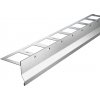 BP9/1 balkónová lišta ACARA, nerez V2A s odkvapničkou a drenážou, 13,5 mm, 65 mm, 2,5 m