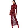 Noir Handmade F383 Kink Royal Gown Long Dress Burgundy